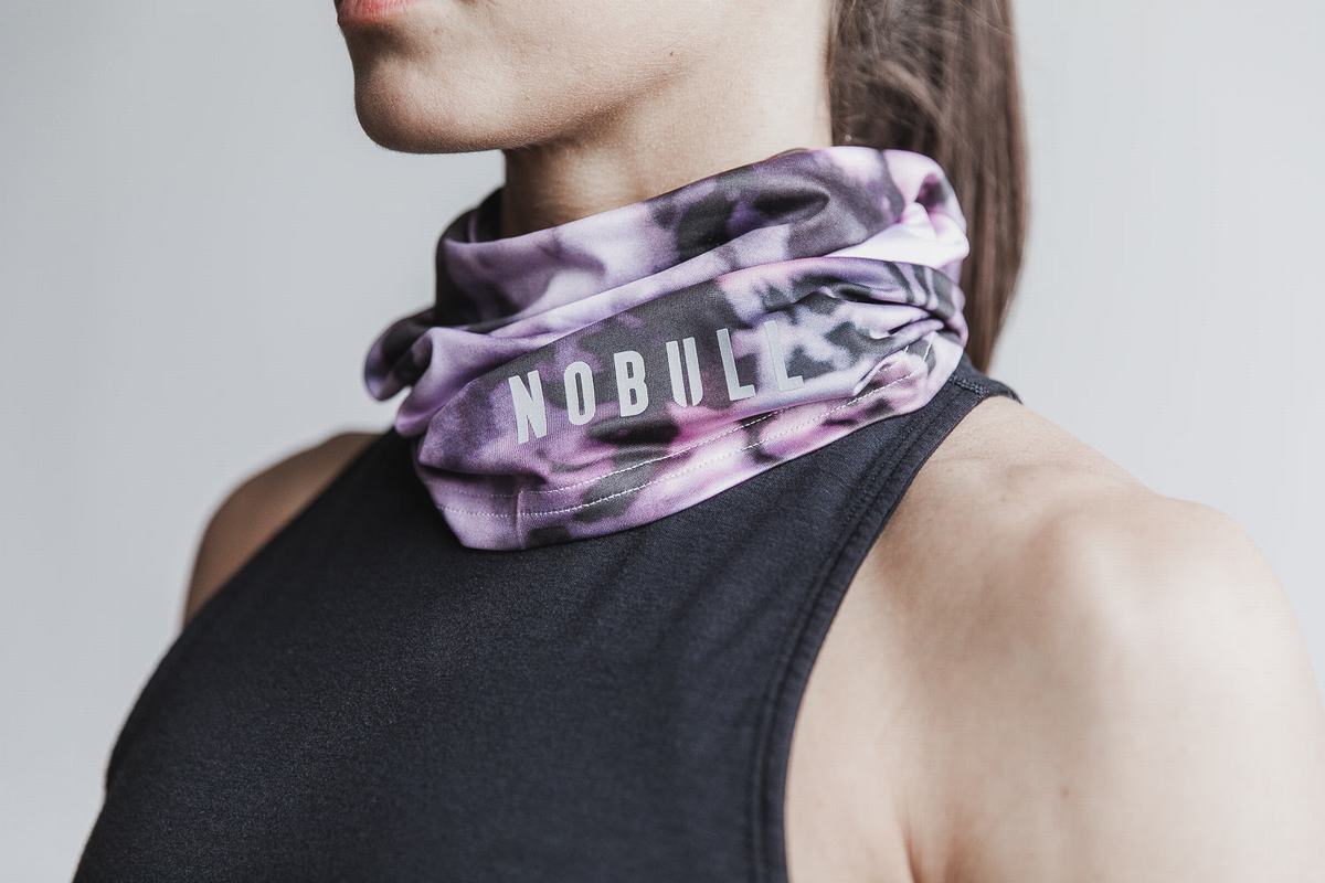 Nobull Gaiter Tie-Dye Men's Scarves Pink Black | Australia (GN3759)